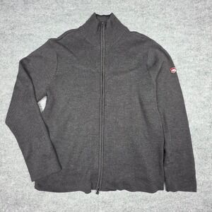 Victorinox Wool Zip Jacket Men's Large Gray Full Zip Knit Warm